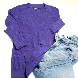 Express  V-neck sweater, size small, purple